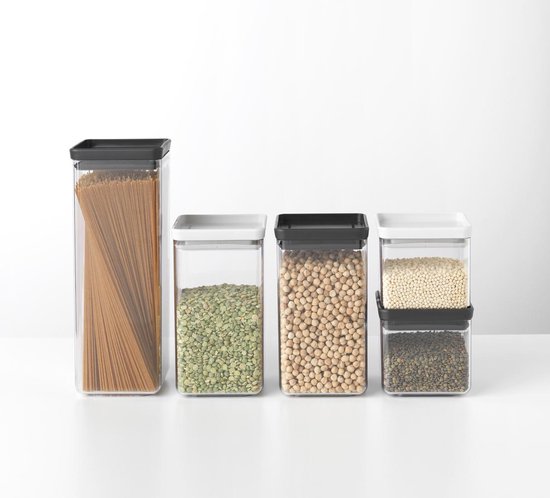 Brabantia Tasty+ boîte à provisions empilable 2,5 litres - Dark Grey