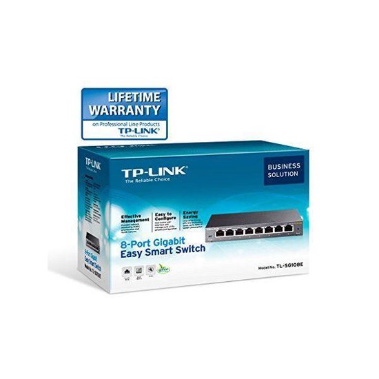 TP-Link TL-SG108E - Netwerk Switch - Smart managed - 8 poorten