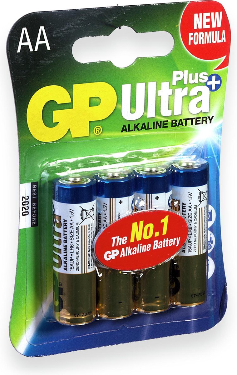 GP Ultra Plus Alkaline AA Mignon penlite, blister 4
