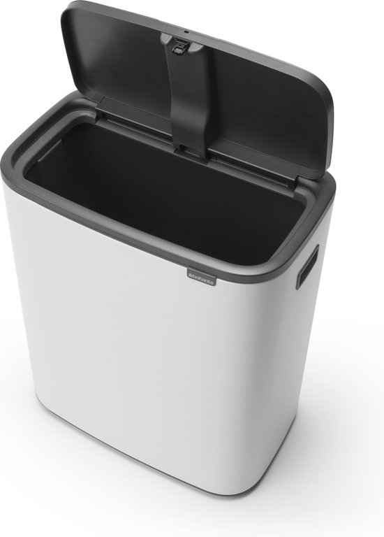 Brabantia Bo Touch Bin 60 Litres Blanc - Coolblue - avant 23:59, demain  chez vous