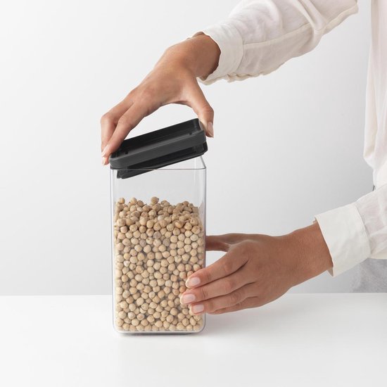Brabantia Tasty+ boîte à provisions empilable 1,6 litre - Dark Grey