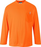 T-shirt Oranje hogezichtbaarheid met lange mouwen Maat 2XL
