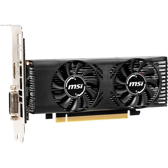 MSI GTX 1650 4GT LP OC – Grafische kaart – GF GTX 1650 – 4 GB GDDR5 – PCIe 3.0 x16 laag profiel – DVI, HDMI