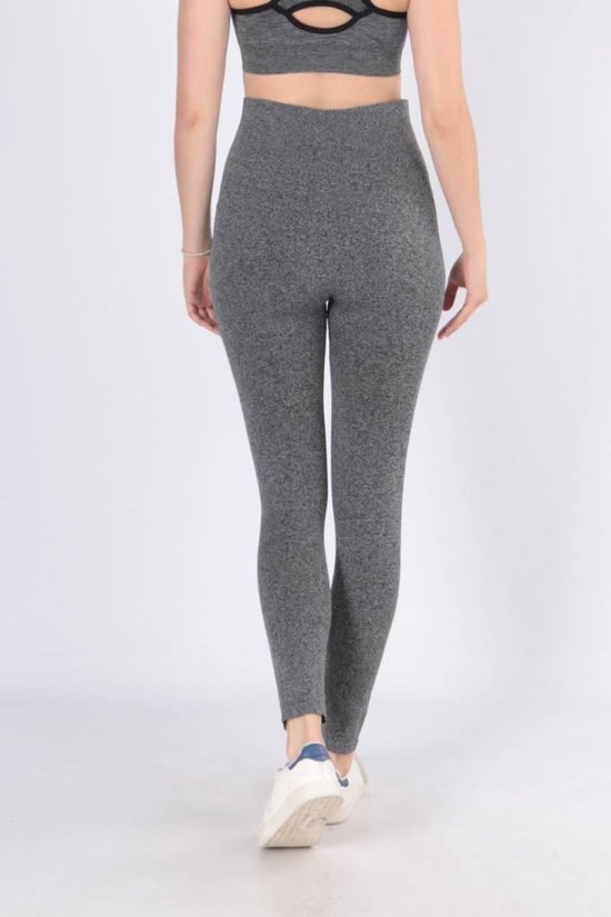 Sportlegging dames high waist Elite Gymwear grijs