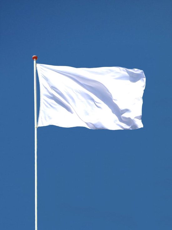 Moedig lengte Tijd Witte Vlag (Blanke Lege Vlag) - 90x150cm | bol.com