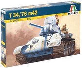 Italeri - T 34/76 M42 1:72 (Ita7008s) - modelbouwsets, hobbybouwspeelgoed voor kinderen, modelverf en accessoires