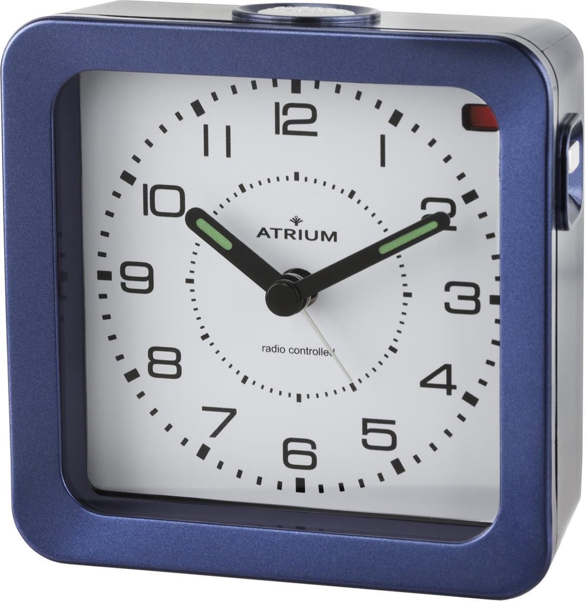 ATRIUM Wekker - Analoog - Radiogestuurd - Alarm - Blauw - Licht - Verlichte wijzers - Opbouwend Alarmsignaal - Snooze - Duidelijk - Quartz uurwerk - A660-5