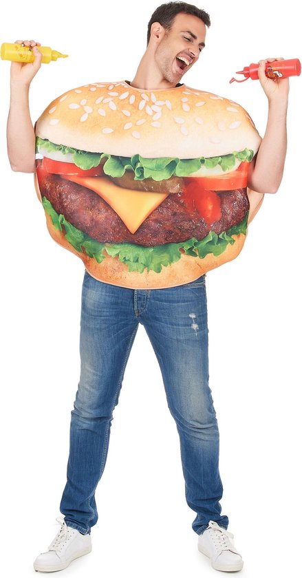 Vegaoo - Grappig hamburger kostuum voor volwassenen