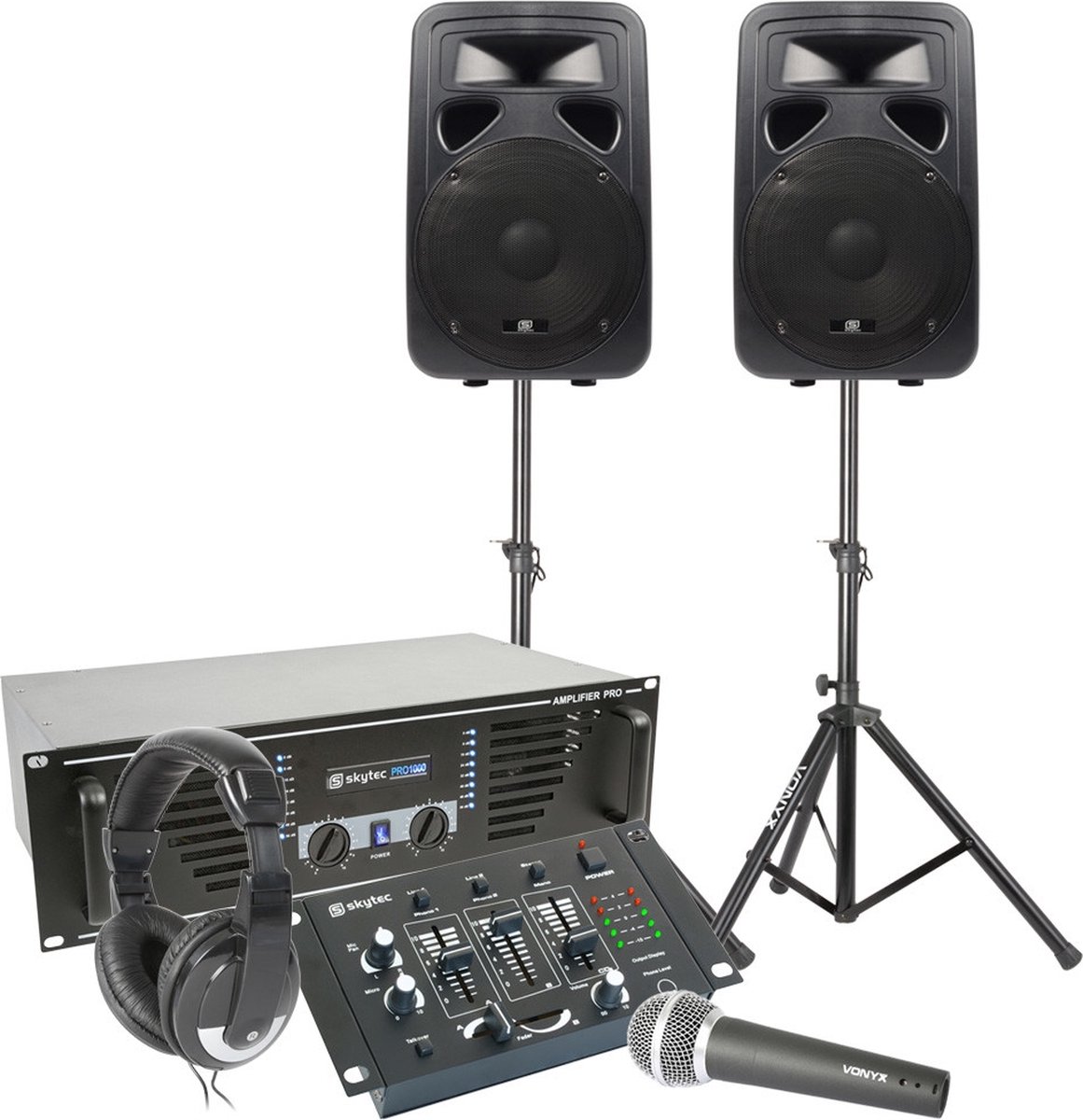 taart Observatie Incident, evenement Geluidsinstallatie - Complete PA geluidsinstallatie 1000W met speakers,  versterker, mixer, | bol.com