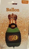Folie ballon champagne fles 50 jaar