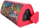 Mifa Rood Grafiti - Krachtige Bluetooth Speaker - 10W Surround Sound Box - Waterbestendig/Spatwaterdicht - Hoge Kwaliteit Luidspreker voor Binnen en Buiten Gebruik - 12uur Zonder Opladen! - A