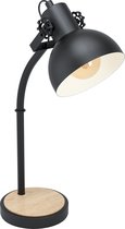 EGLO Lubenham Tafellamp - 1 lichts - E27 - Zwart, Bruin