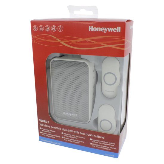 Honeywell DC313NFB - Draadloze deurbelset met 2 deurdrukkers - Wit — afbeelding 3