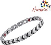 Energetic armband Titanium zilver-zwart