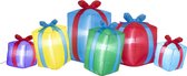Christmas Gifts opblaasbare cadeaus - set 6 pakjes - 240 x 90 cm - 220V - spatwaterdicht