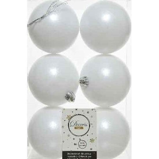 24x Winter witte kunststof kerstballen 8 cm - Mat - Onbreekbare plastic  kerstballen -... | bol.com