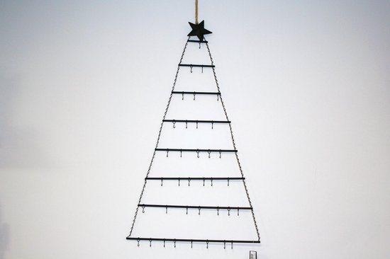 Intrekking bord effectief Rasteli Kerstboom-Deco ophang kerstboom Metaal Zwart L 58 cm H 122 cm |  bol.com