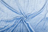 Velours de panne stof - Blauw - 10 meter