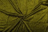 Velours de panne stof - Khaki groen - 10 meter
