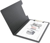 Goodline® - A4 Klembord met Omslag Menumap / Menukaart Mappen - Houtpatroon Zwart