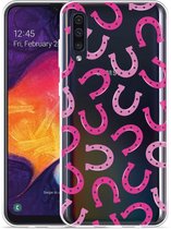 Galaxy A50 Hoesje Pink Horseshoes - Designed by Cazy