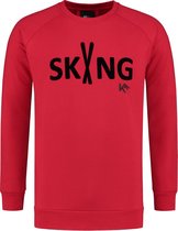 Heren ski sweater skiing Rood