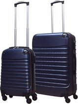 Quadrant - 2 delige ABS Kofferset - Donkerblauw