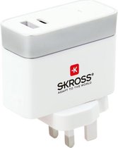 SKROSS - Groot-Brittannië (UK) USB Lader 2x USB 5400 mA (Type-A & Type-C)
