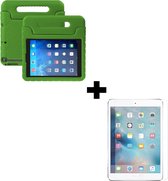 iPad Mini 1 Hoes Kinder Hoesje Kids Case Met Screenprotector Glas - iPad Mini 1 Hoesje Kindvriendelijk Shockproof Cover - Groen