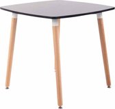 Tafel - MDF - Keukentafel - 80 cm breed - Veelzijdig - Zwart