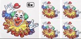 Raamsticker clown 35 x 40 cm - carnaval clown raam sticker thema feest circus festival optocht