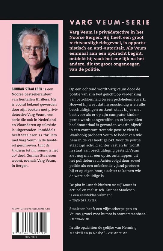 Portret van Gunnar Staalesen, auteur van de Varg Veum-serie.