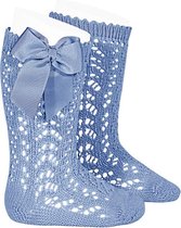 Cóndor Kniekousen met strik  blauw - 446 - 2519/2 - 1 jaar