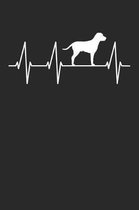 English Pointer Notebook 'Dog Heartbeat' - Gift for English Pointer Lovers - English Pointer Journal