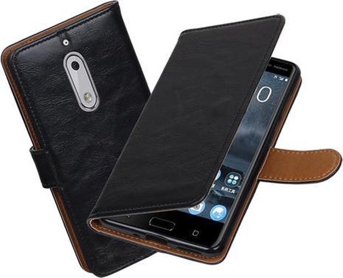 BestCases.nl Nokia 5 Pull-Up booktype hoesje Zwart