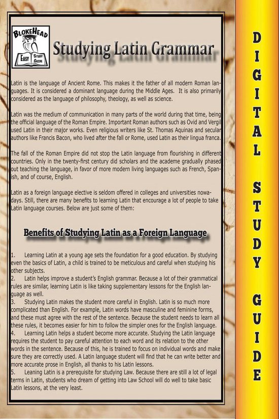 Blokehead Easy Study Guide - Latin Grammar (Blokehead Easy S ... - cover