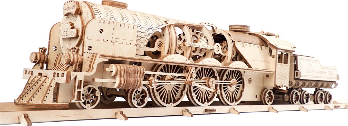 UGEARS Houten 3D Model - V-Express Stoomtrein — afbeelding 2