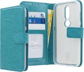 Nokia 4.2 Bookcase hoesje - CaseBoutique - Effen Turquoise - Kunstleer