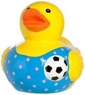 Porseleinen spaarpot voetbal badeend 12cm