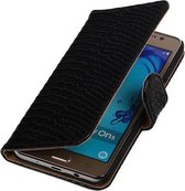 Samsung Galaxy J5 Prime - Slang Zwart Booktype Wallet Hoesje