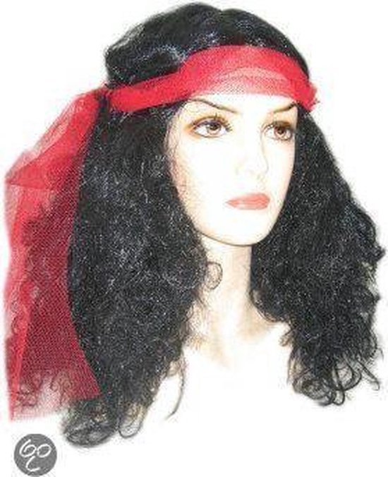 Carnavalspruik Zigeunerin pruik zwart met haarband | bol.com