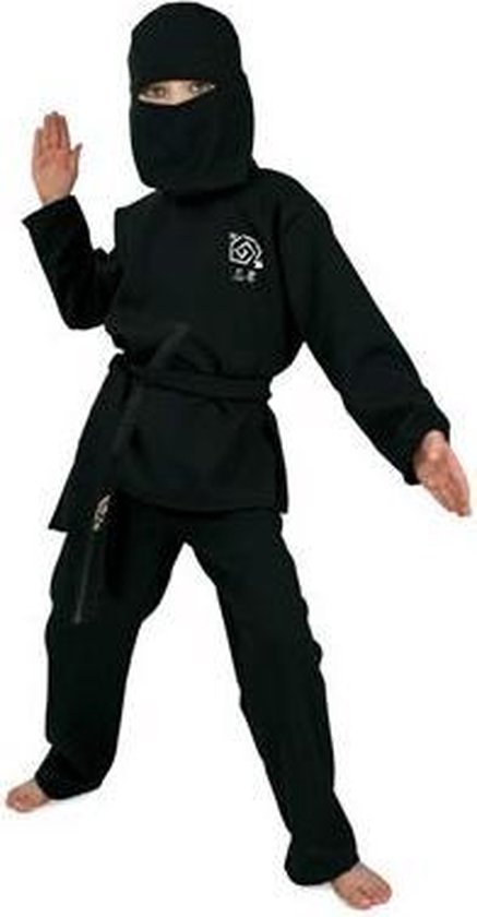 zebra Bloemlezing Migratie Zwart Ninja kostuum voor kinderen 152 (12 jaar) | bol.com