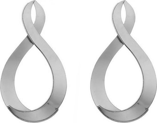 Extravagante ovale oorbellen 8 cm stud | zilverkleur | mode 2019 | infinity  | bol.com