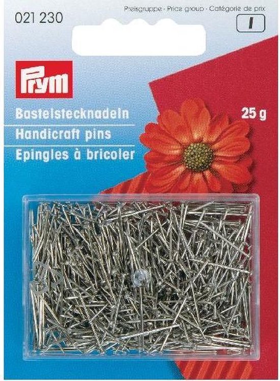 Prym 021365 spelden, 0,65 x 16 mm, zilverkleurig