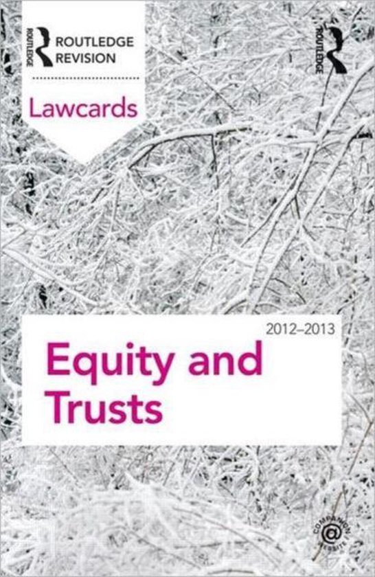 Equity & Trusts Lawcards 2012-2013 - cover