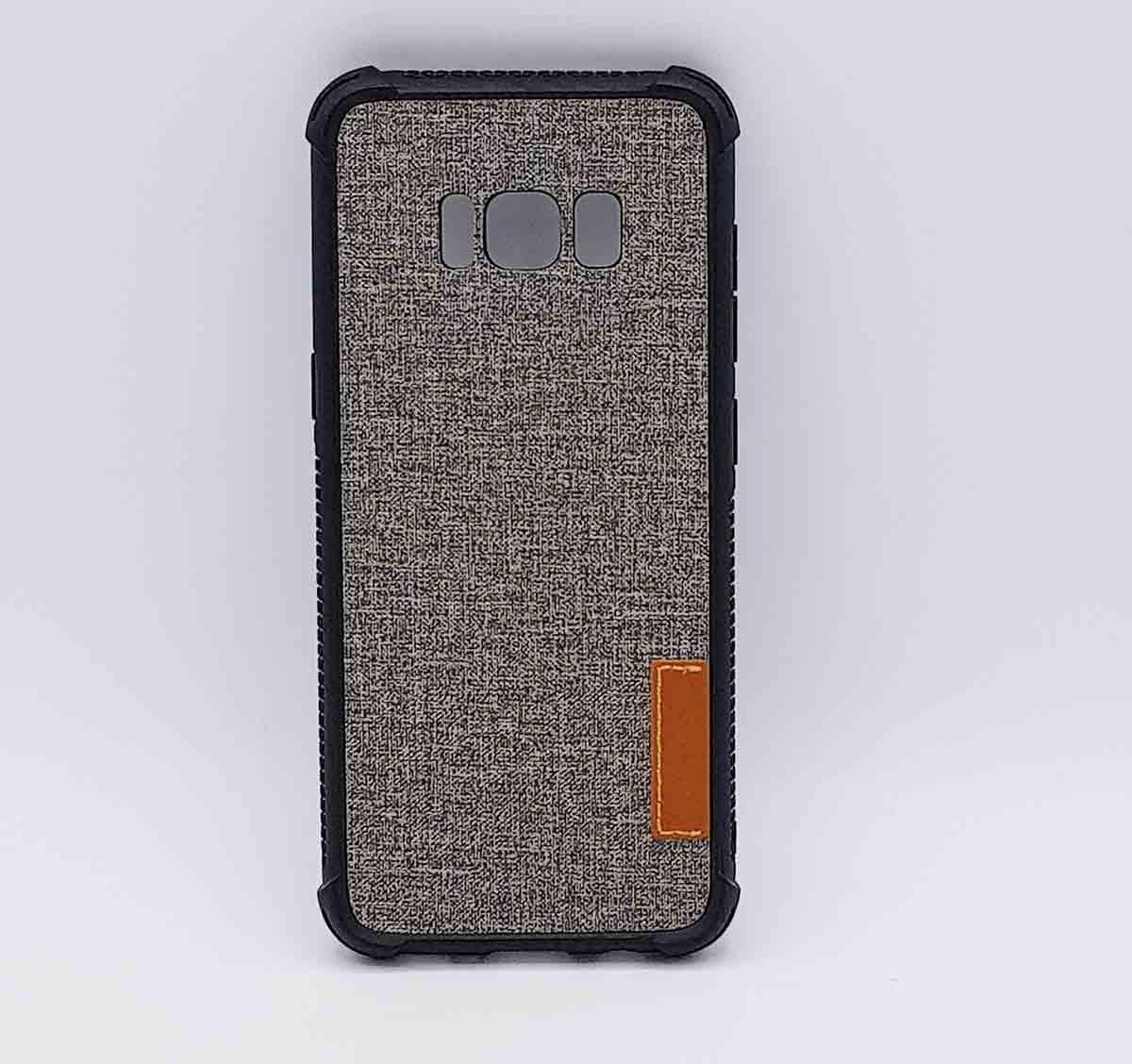 Geschikt voor Samsung Galaxy S8 – hoes, cover – TPU – Jeanslook – grijs