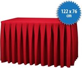 Combiskirting Boxpleat 250% - 122x76cm - Rood