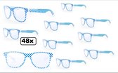 48x lunettes Oktoberfest bleu / blanc