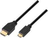 AISENS A119-0114 HDMI kabel 1,8 m HDMI Type A (Standaard) HDMI Type C (Mini) Zwart