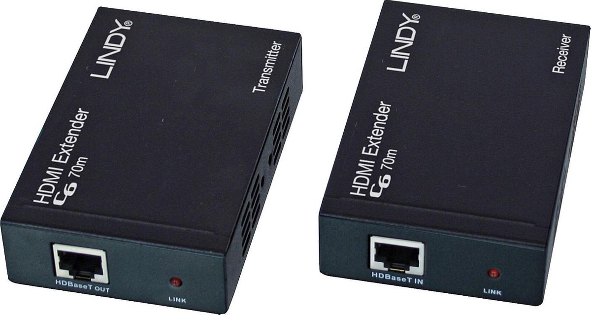 Image of LINDY C6 HDMI 2.0 Extender - Video-/audio-/infrarooduitbreider - HDBaseT - maximaal 70 m